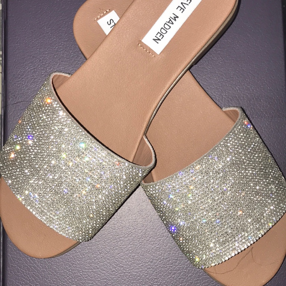 Steve Madden Rhinestone Slides